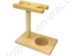 SUPPORT EN MERISIER POUR BOL BLAIREAU ET RASOIR