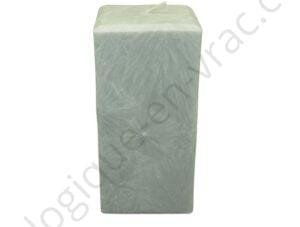 BOUGIE GRISE NACREE CARRE MODELE MOYEN