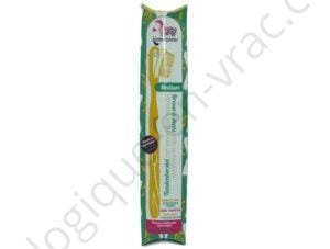 BROSSE A DENTS ECOLOGIQUE MEDIUM JAUNE A TETE RECHARGEABLE