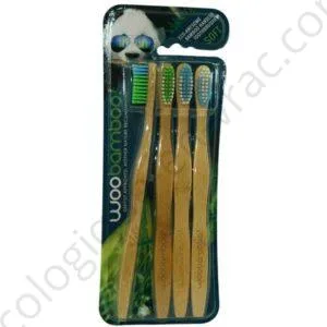 4 BROSSES A DENTS ECOLOGIQUES EN BAMBOU