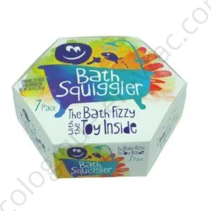 PACK DE 7 BOMBES DE BAIN COLORANTES ET PARFUMEES + JOUET EN MOUSSE