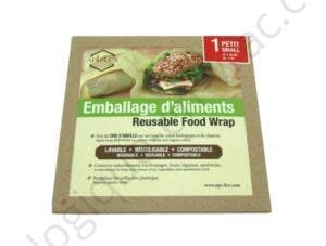 1 EMBALLAGE D'ALIMENTS PETIT REUTILISABLE A LA CIRE D'ABEILLE