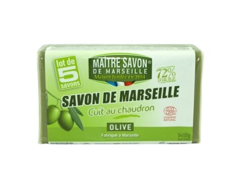 Lot de 5 savons 5x100g olive maitre savon de marseille