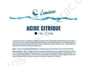 1KG ACIDE CITRIQUE