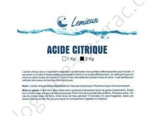 2KG ACIDE CITRIQUE
