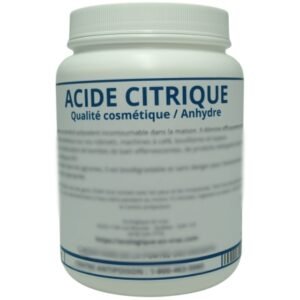Acide citrique en pot avec cuillère
