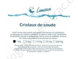 1KG CRISTAUX DE SOUDE