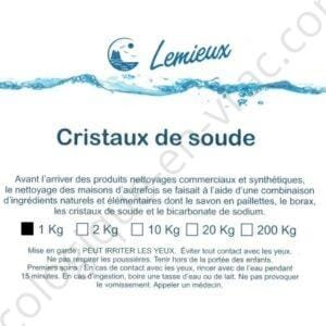 1KG CRISTAUX DE SOUDE