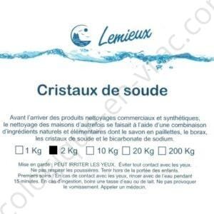 2KG CRISTAUX DE SOUDE