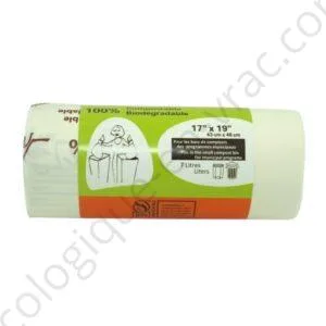 20 SACS A ORDURES COMPOSTABLES BIODEGRADABLES 43CM X 48CM