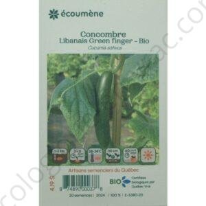 Concombre libanais green finger bio 20 semences les jardins de lecoumene