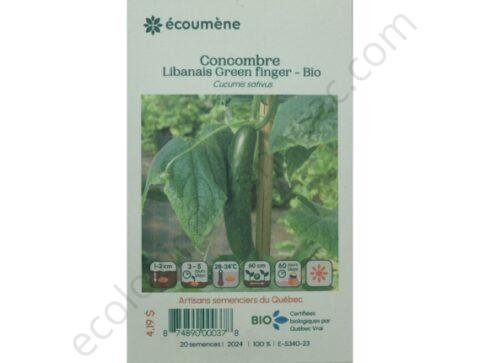Concombre libanais green finger bio 20 semences les jardins de lecoumene