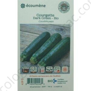 Courgette dark green bio 25 semences les jardins de lecoumene