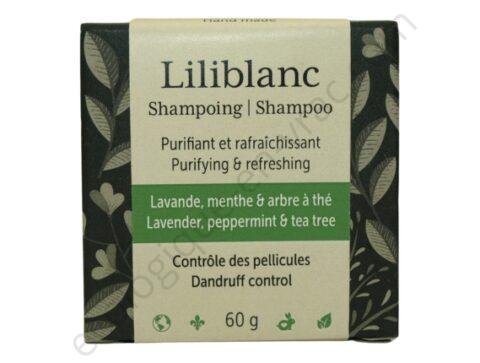 Shampoing purifiant et rafraichissant 60g lavande menthe arbre a the liliblanc