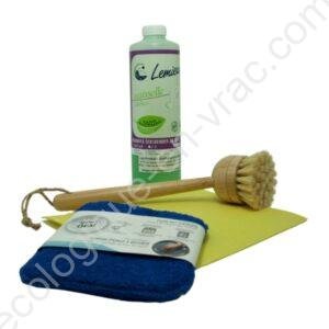 LOT LIQUIDE VAISSELLE - BROSSE A VAISSELLE - EPONGE SUEDOISE - SCRUB