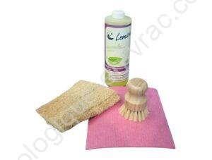 LOT LIQUIDE VAISSELLE - BROSSE A MAIN - EPONGE SUEDOISE - LUFFA