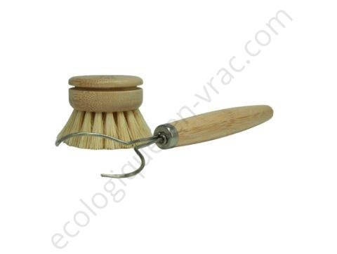 Brosse vaisselle a pince2 poils clairs ecologique en vrac