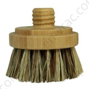 TETE POUR BROSSE A VAISSELLE A VIS AVEC POILS BRUNS