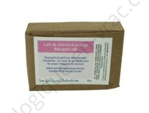 SAVON ARTISANAL AU LAIT DE CHEVRE ET A LA ROSE