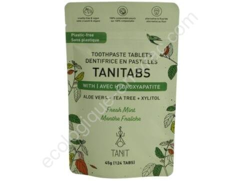 Dentifrice en pastilles 45g 124 tablettes menthe fraiche tanit