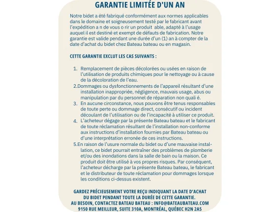 Garantie bateau bateau