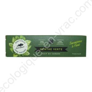 DENTIFRICE 100% NATUREL A LA MENTHE VERTE