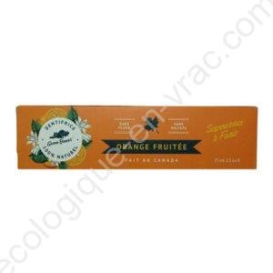 DENTIFRICE 100% NATUREL A L'ORANGE FRUITEE