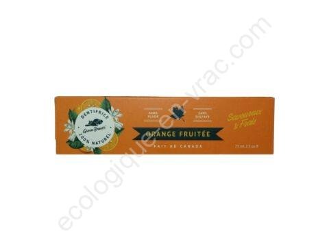Dentifrice naturel orange fruitee green beaver