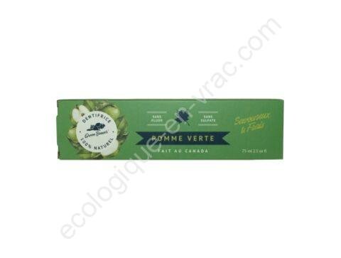 Dentifrice naturel pomme verte green beaver