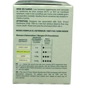 18 tampons sans applicateur 2 iris et arlo