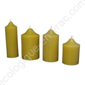 Bougies cire abeille ensemble pilier 2 eev