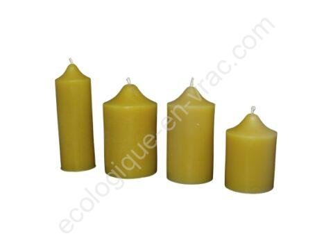Bougies cire abeille ensemble pilier 2 eev