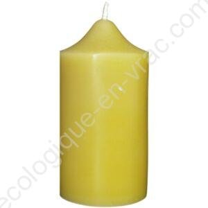 BOUGIE ARTISANALE MOYEN PILIER EN CIRE D'ABEILLE
