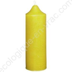 BOUGIE ARTISANALE LONG PILIER EN CIRE D'ABEILLE