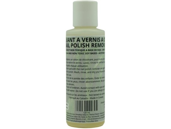Dissolvant à vernis à ongles végétalien
